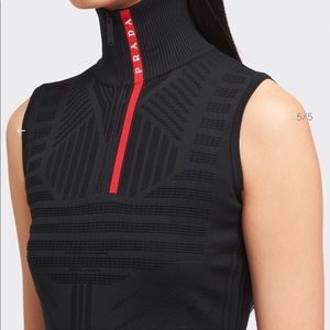 TECH REC NYLON PIQUÉ SLEEVELESS PRADA TOP